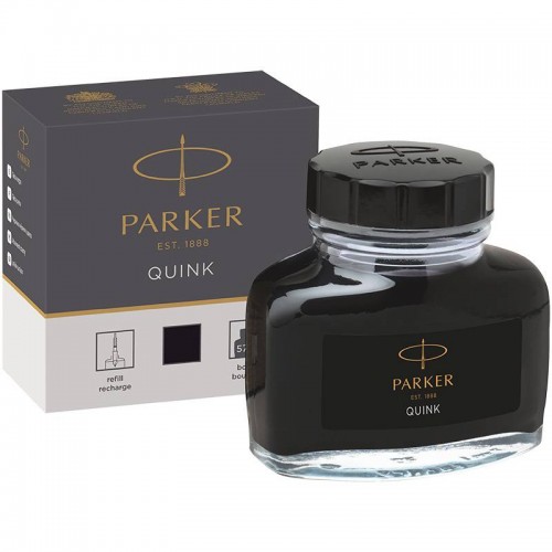 Черные чернила Parker (Паркер) Quink Black во флаконе в Казани
