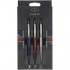 Набор Parker Jotter London Trio: гелевая ручка Red CT + шариковая ручка Blue CT + карандаш Stainless Steel CT и ежедневника триколор в Казани
