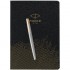 Набор Parker Jotter Stainless Steel GT из перьевой ручки и ежедневника недатированного черного цвета в Казани