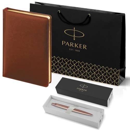 Набор Parker Jotter XL SE20 Monochrome Rose Gold из шариковой ручки и ежедневника коричневого цвета в Казани