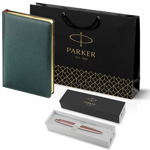 Набор Parker Jotter XL SE20 Monochrome Rose Gold из шариковой ручки и ежедневника зеленого цвета в Казани