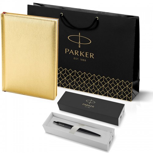 Набор Parker Jotter XL SE20 Monochrome Black из шариковой ручки и ежедневника золотистого цвета в Казани