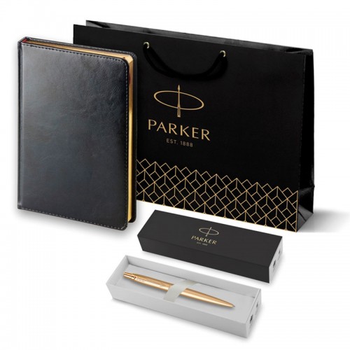 Набор Parker Jotter XL SE20 Monochrome Gold из шариковой ручки и ежедневника черного цвета в Казани