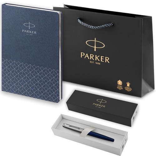 Набор Parker Jotter Royal Blue CT из перьевой ручки и ежедневника недатированного синего цвета в Казани