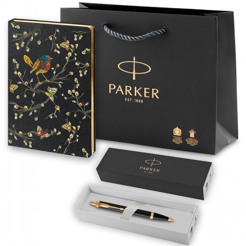 Набор Parker IM Metal Black GT из шариковой ручки и ежедневника черного цвета в Казани