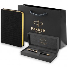 Набор Parker Sonnet core Black GT из шариковой ручки и ежедневника недатированного