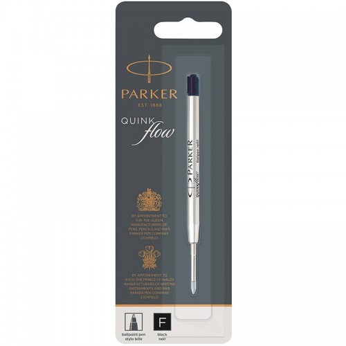 Чёрный шариковый стержень Parker Ball Pen Refill QuinkFlow Premium F Black в Казани
